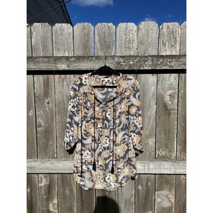 Kara Long Sleeve Tassel Woven Top‎ By Dr2 Size Medium Lightweight Fall Spring